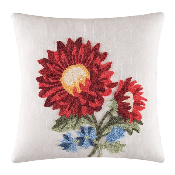 Aster Tufted Throw Pillow, 18" x 18"