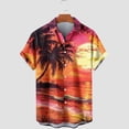 thumbnail image 3 of Gaecuw Womens Short Sleeve Shirts Button down Tops Blouses Hawaiian Floral Print Tees Summer T Shirts Lapel Neck Shirts Beachwear Tropical Vacation Outfits Resort Wear Red M, 3 of 4
