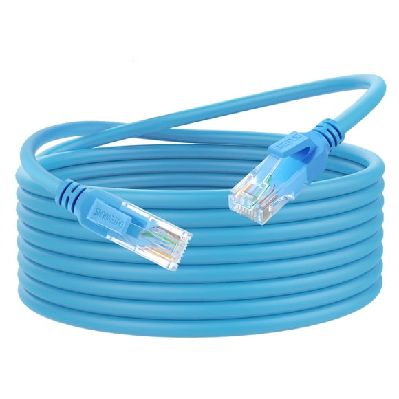 Cable Ethernet Dutevolns de silicona líquida Cat 6 de 15 pies, azul