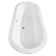 thumbnail image 3 of Soho 68 Inch Freestanding Bathtub in White with Polished Chrome Trim and Floor Mounted Faucet in Matte Black, 3 of 5