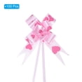 thumbnail image 3 of Unique Bargains 3.3inch Pull Bows Gift Wrapping Pull Bow Heart Pattern Baskets Present Bows Ribbon Pink 100 Pcs, 3 of 6