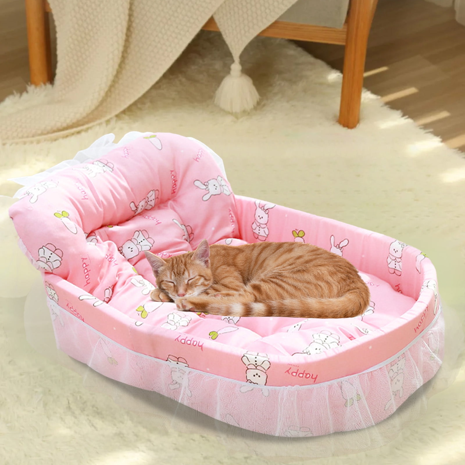 Clearance Kbndieu Dog Bed Medium Size Dogs, Cat Beds for Indoor Cats, Pet Bed for Puppy and Kitty, Washable, Extra Soft, Anti-Slip Bottom