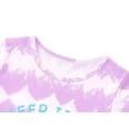 thumbnail image 2 of Beezizac Pajamas for Girls 2-Piece Purple Soft Tee & Pants PJ Trendy Tie Dye Elephant Puppy Jammies Set Size 10, 2 of 7
