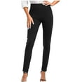 thumbnail image 6 of NSLGXD Women's Stretchy Dress Pants Pull-on Trousers High Waisted Work Business Dressy Casual Legging Pants with Pockets, 6 of 8