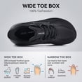 thumbnail image 4 of Women's Wide Toe Road Running Shoes Slip in Hands Free Arch Support Memory Foam Zero Drop Sole Athletic Support Lightweight Breathable Walking Shoes Platform Chunky Sneaker, 4 of 6