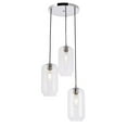 thumbnail image 1 of Living District LD2278C Collier 3 Light Chrome & Clear Glass Pendant, 1 of 4