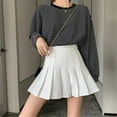 thumbnail image 2 of Hirigin Girls High Waisted Plain Pleated Skirt Skater Tennis School Uniforms A-line Mini Skirt Lining Shorts, 2 of 3
