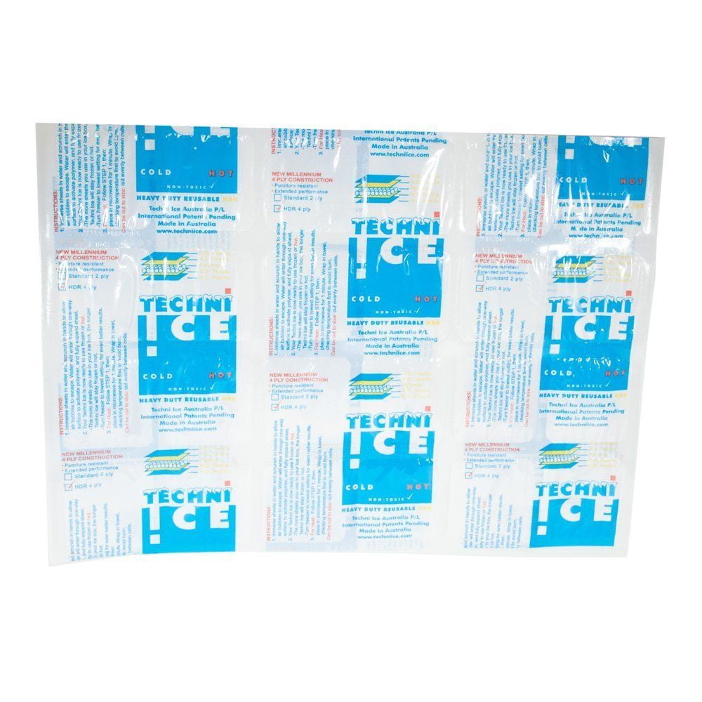Techni Ice Heavy Duty 4 Ply Reusable Ice & Heat Packs (5 sheets