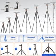 thumbnail image 4 of BEBANG 67" Camera Tripod for DSLR Cameras, Aluminum Travel Tripod with Monopod, 360° Ball Head, 17.6lb Load Capacity, Lightweight DSLR Tripod, 4 of 9