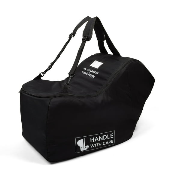 J.L. Childress Premier Padded Infant Car Seat Travel Bag, Zipper. Black with AirTag Holder.  One.