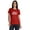 Red, variant on Inkmeso Womens Just Vaccinated Funny Pro-Vaccine scoop-neck T-shirt Casual Tee