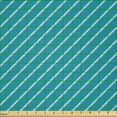 thumbnail image 2 of Ambesonne Geometric Fabric by the Yard Microfiber, Striped Cruise Colors, 5 Yards, Pale Blue Teal, 2 of 2