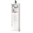 thumbnail image 2 of Tcbosik 68.3" Tall Cabinet with Door and 3 Drawers, Slim Storage Cabinet with Adjustable Shelves, Modern Pantry Cabinet, Kitchen Cabinet for Bathroom, Living Room, White, 2 of 10