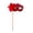 A004- Red, variant on Masquerade Mask for Women 12 Inch Venetian Masquerade Masks Gold Decorated Masquerade Mask with Stick for Masquerade Party Mardi Gras Celebrations Halloween Events, 1 Pack