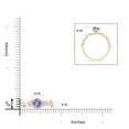 thumbnail image 4 of ANGARA Natural 1.45 ct Tanzanite and Diamond Ivy Scroll Engagement Ring in 14K Yellow Gold for Women (Size-7mm) | December Birthstone, Anniversary, Jewelry Gift for Women | Natural Tanzanite Ring, 4 of 8