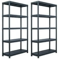 thumbnail image 3 of vidaXL Storage Shelf Racks 2 pcs Black 485 lb 35.4"x15.7"x54.3" Plastic, 3 of 100