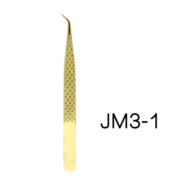 Pinzas de pestañas postizas para extensiones de pestañas postizas, tira curva Individual, pinzas para el pelo de las cejas, herramienta de maquillaje de Arte de uñas