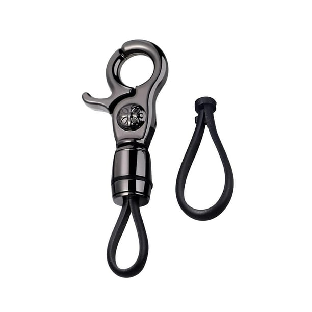 Llavero universal de metal para llaves de coche, para niños, niñas, hombres y mujeres. Negro