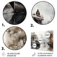 thumbnail image 3 of Designart "Passage Ink Canal Monochrome" Canals Metal Wall Art, 3 of 5