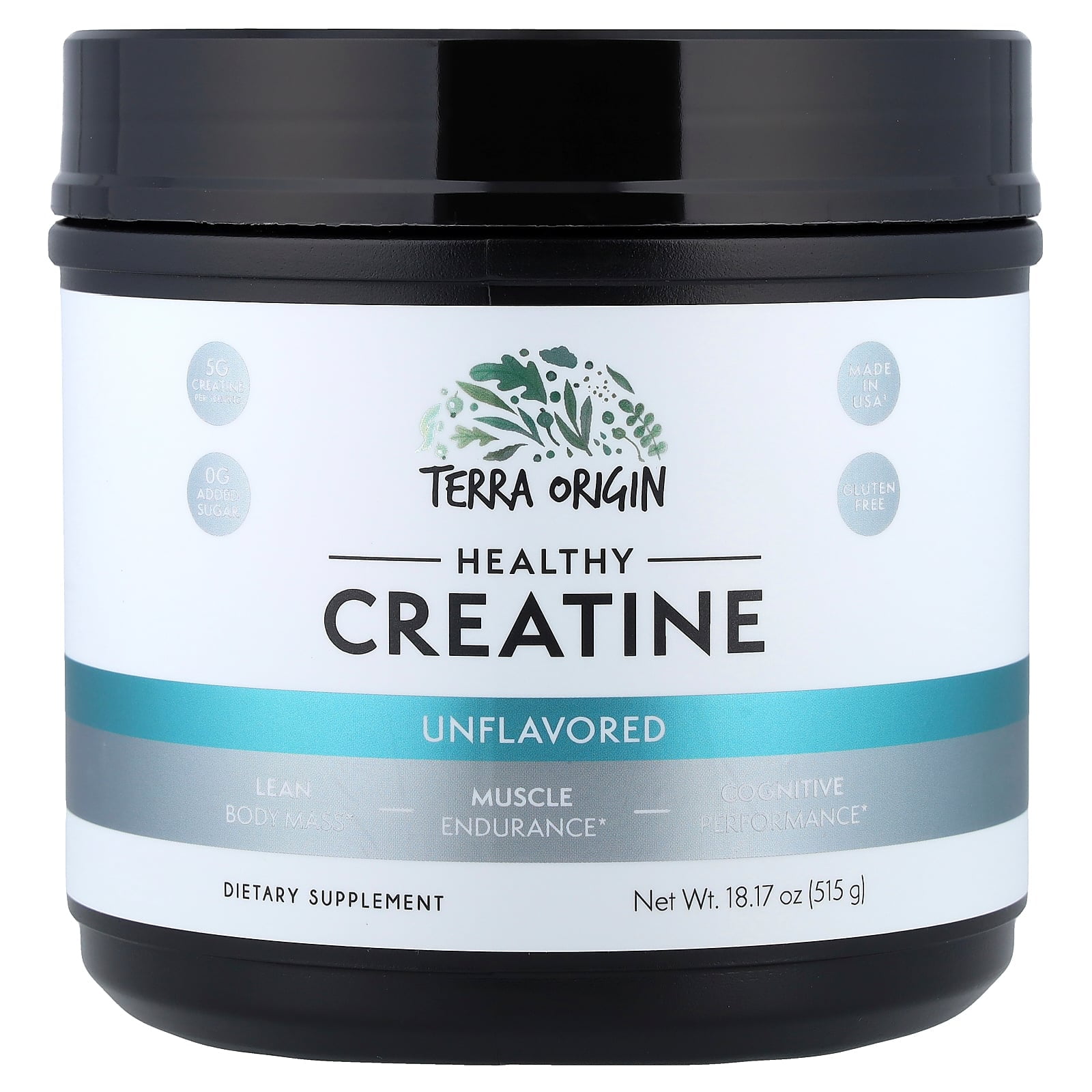 Terra Origin Healthy Creatine, Unflavored, 18.17 oz (515 g)