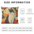 thumbnail image 5 of Orinice Cute Cat Graphic Decorative Throw Pillow Cover for Home Couch Living Room Bed Sofa - Aesthetic Autumn Pillow Case 1PC 20x20in, 5 of 5
