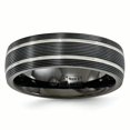 thumbnail image 1 of Edward Mirell Titanium Black 7mm Wedding Band Ring Man Fancy  For Dad Mens  For Him, 1 of 10