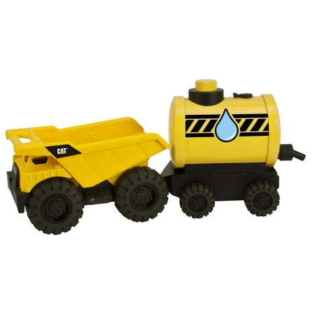 Caterpillar Tough Tracks Trailer Team - Dump Truck pulling Water (Best Dump Trailer Reviews)