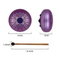 thumbnail image 3 of Tambor de Lengüeta Muslady 5.5 Pulgadas, Diseño con Elementos del Zodíaco Chino, 8 Notas en C, Incluye Estuche, Partituras y Baquetas, Color Morado Oscuro, Ideal para Meditación y Yoga., 3 of 6