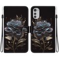 thumbnail image 2 of Compatible with Motorola Moto E32/ E32S Flower Painted PU Leather Wallet Case with Card Slots Cover, 2 of 5