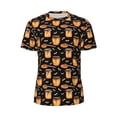 thumbnail image 5 of Wukai Bee and Honey Print Men's Short-Sleeved Mesh T-Shirt,Quick-Dry Short Sleeve Workout T-Shirt-, 5 of 8
