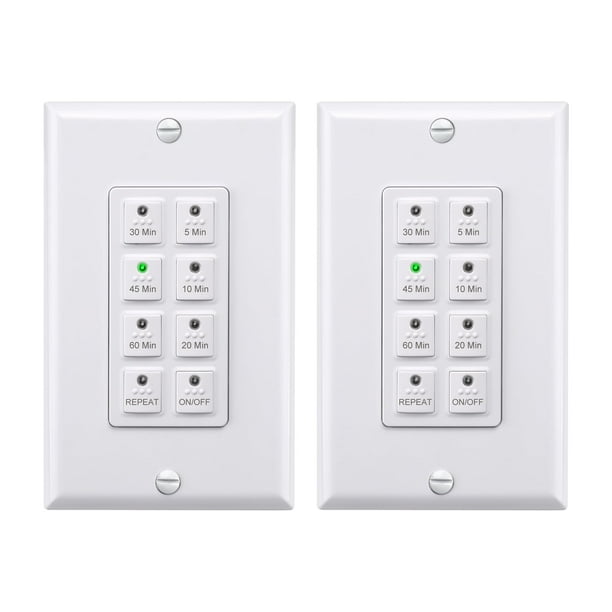 Interruptor electrónico BN-LINK, temporizador de cuenta regresiva de 5 a 60 minutos, paquete de 2