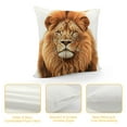 thumbnail image 4 of MLJA Lion Head Lumbar Throw Pillow Cover Decorative Bedroom Living Room Face Wild Animal Rectanglar Cushion Case for Bed Sofa Couch, 4 of 5