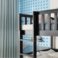 thumbnail image 4 of Cama litera de madera de goma triple de tamaño doble, con escaleras, barandillas Cama litera desmontable, 4 of 5