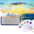 thumbnail image 3 of simhoa Round Flat Pointed Tip Painting Brush DIY Crafts White, 3 of 8