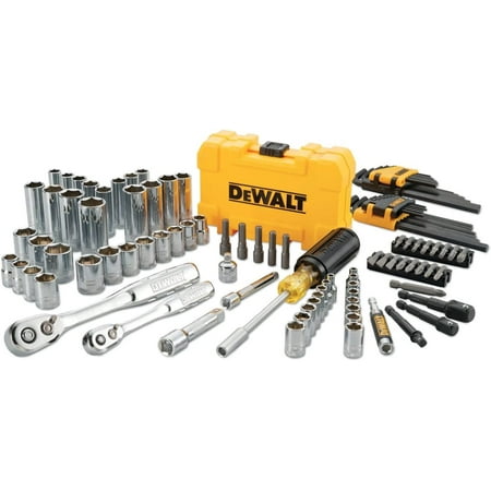 

DEWALT Mechanics Tools Kit and Socket Set 1/4 & 3/8 Drive SAE 108-Piece (DWMT73801)