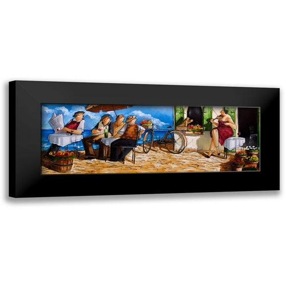 West, Ronald 14x7 Black Modern Framed Museum Art Print Titled - The Violinist I