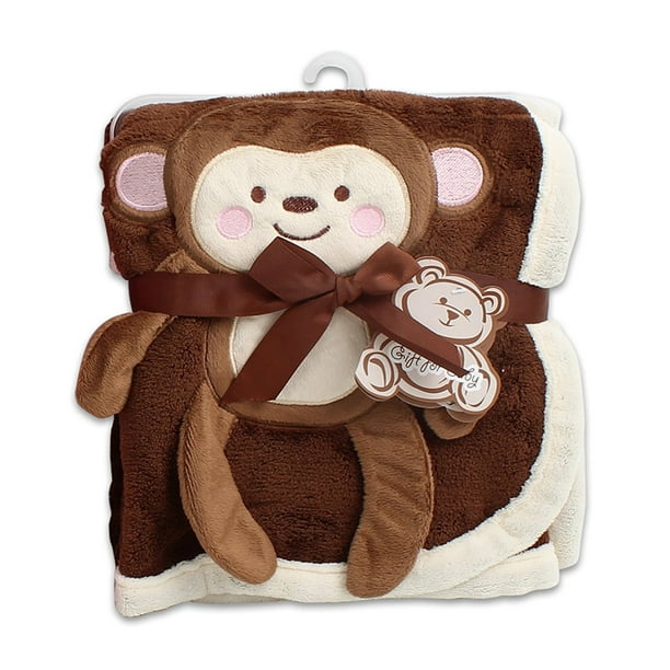 monkey stuffed animal blanket