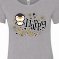 thumbnail image 4 of Inktastic Happy New Year with Cute Penguin Women's T-Shirt, 4 of 5