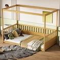 thumbnail image 2 of Pine Wood Twin Canopy Bed Frame | Create a Cozy and Personalized Sleeping Area | Provide High-level Safety Protection, 2 of 2