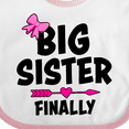 thumbnail image 4 of Inktastic Big Sister Finally with Bow and Arrow Girls Baby Bib, 4 of 4
