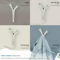 thumbnail image 6 of Amerock Kodiak Contemporary Double Prong Polished Nickel Wall Hook, 6 of 9