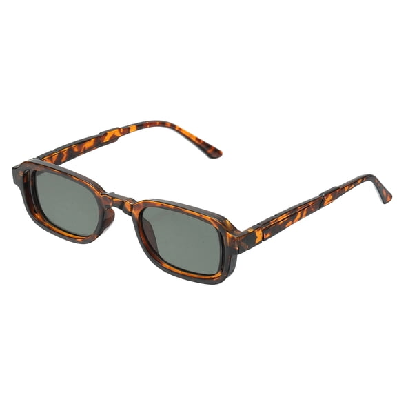 Uxcell UV400 Sunglasses Retro Square UV400 Protection for Women, Yellow(Grey Lens)