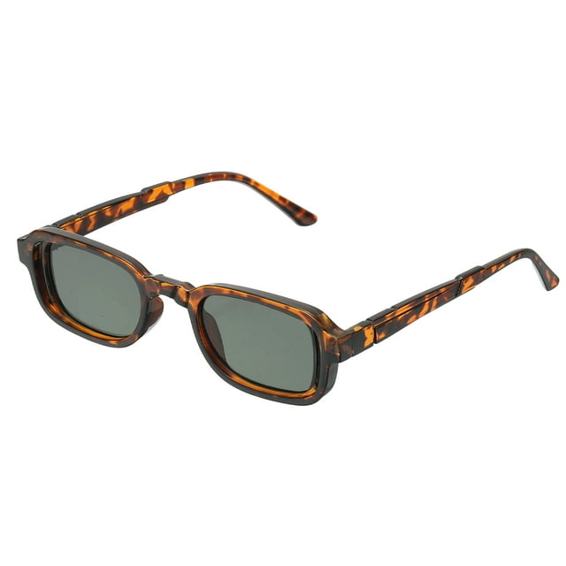Uxcell Lunettes de Soleil UV400 Rétro Carrées Protection UV400 pour Femmes, Jaune (Objectif Gris)