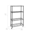 thumbnail image 2 of Seville Classics Solid Steel Wire Shelving Storage Unit Adjustable Shelves Organizer Rack, for Home, Kitchen, Office, Garage, Bedroom, Closet, Black, 4-Tier, 36" W x 14" D, 2 of 10