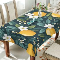 Yayeee Tablecloths 54" x 54" Rectangle Wrinkle Resistant Party Table Cover, Yellow Lemons