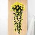 thumbnail image 5 of Clearance Sales Latrodar Artificial Flowers for Decoration Violet Hanging Flowers Artificial Decor Silk Violet Foldable s Hanging Artificial Yellow 12x8 Inch, 5 of 5