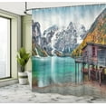 thumbnail image 5 of Ambesonne Landscape Shower Curtain, Lake Braies in Alps View, 69"Wx70"L, Multicolor, 5 of 5