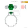 thumbnail image 5 of ANGARA Classic Oval Lab Grown 2.25 Ct Emerald Split Shank Engagement Ring for Women in 14K White Gold (Size-10x8mm) | May Birthstone, Anniversary, Jewelry Gift for Women | Lab-Grown Emerald Ring, 5 of 8