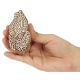 thumbnail image 4 of IBA Indianbeautifulart Textile Printing Block Asian Paisley Block Hand Carved Wooden Stamp Wood Block Printing Textile Stamps For Fabric/ Pottery Blocks,3 Inch, 4 of 6