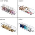 thumbnail image 3 of czcpp-iDesign Linus Plastic Divided Packet Organizer, Holder for Sugar, Salt, Pepper, Sweeteners, Tea Bags, Spices, 2.25" x 9" x 2", Clear, 3 of 4